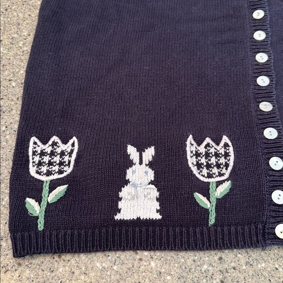 MARIA CHRISTINA Bunny & Tulip Embroidered Cottagecore Easter Sweater Vest - Picture 7 of 11